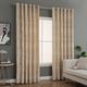 Prime Linens Curtains for Living Room Ring Top Jacquard Curtains Fully Lined Modern Panels Eyelet Curtains for Bedroom with 2 Free Tie Backs (Beige, W 90" x L 90")