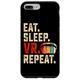 Hülle für iPhone 7 Plus/8 Plus Eat Sleep VR Wiederholter Retro-Virtual-Reality-Gamer