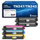 Pack of 5 TN247 TN243 Compatible with Brother TN247 TN243-CMYK Toner for Brother MFC L3750CDW TN247 TN243 Brother MFC-L3750CDW DCP-L3550CDW MFC-L3770CDW HL-L3210CW HL-L3230CDW MFC-L37 30cw