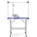 GOJIN Folding Dog Pet Grooming Table w/ Adjustable Arm & Tray in Gray/White | 65.5" H x 48" W x 24" D | Wayfair Grooming-46BL