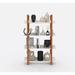 Hokku Designs Drakkar 47.24" H x 31.4" W x 11.81" D Storage Rack Wood in Brown | 47.2 H x 31.4 W x 11.81 D in | Wayfair