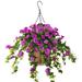 Primrue Floral Arrangement in Basket in Indigo | 19.7 H x 38 W x 38 D in | Wayfair 078925159739468A89EB5C55D2A0C5AC