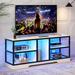 17 Stories Industrial Tv Stand w/ Charging Station, led Tv Console For 65 Inch Tv, Media Entertainment Center w/ 2-tier Open Shelves | Wayfair