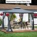 13' X 10 ' Patio Gazebo Double Tiered Replacement Polyester Canopy Top