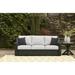 Signature Design by Ashley Beachcroft Black / Light Gray Outdoor Sofa with Cushion - 82.25" W x 37.75" D x 34.63" H