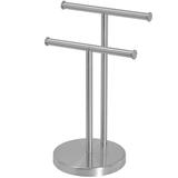Freestanding Tower Bar With Double T-Shape Towel Bar Rack Stand For Bathroom Kitchen Countertop