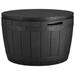 33 Gallon Round Deck Box, Outdoor Storage Box for Patio Furniture,Patio Table for Cushion, Outdoor Toys, Waterproof Resin