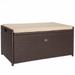 Deck Box w/Seat Cushion 60 Gallon Outdoor Patio Storage Bench Shed Cabinet Container Furniture Pools Yard Tools Porch Backyard