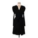 Boden Cocktail Dress V Neck Long sleeves: Black Print Dresses - Women's Size 10