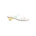 Stuart Weitzman Mule/Clog: White Tropical Shoes - Women's Size 9