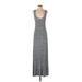 Alya Casual Dress - A-Line Plunge Sleeveless: Gray Dresses - Women's Size Small