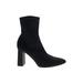 Zara Boots: Black Solid Shoes - Women's Size 38 - Almond Toe