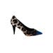 Giuseppe Zanotti Heels: Pumps Stilleto Cocktail Party Blue Leopard Print Shoes - Women's Size 38 - Pointed Toe