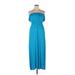 Miss California Cocktail Dress - Maxi: Blue Dresses - Women's Size 1X