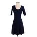 Taylor & Sage Casual Dress - A-Line: Blue Dresses - Women's Size Small