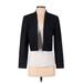 Calvin Klein Blazer Jacket: Short Blue Print Jackets & Outerwear - Women's Size Small