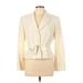 Tahari Wool Blazer Jacket: Short Ivory Solid Jackets & Outerwear - Women's Size 12