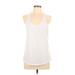 Zyia Active Active Tank Top: White Activewear - Women's Size Large