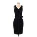 Prairie Underground Casual Dress - Party V Neck Sleeveless: Black Solid Dresses - Women's Size X-Small