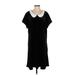 Hot Topic Casual Dress - Mini Scoop Neck Short sleeves: Black Color Block Dresses - Women's Size Small