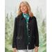 Blair Women's Wide-Wale Corduroy Shirt Jacket - Black - 1X - Womens