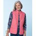 Blair Women's Berkshire Solid Quilted Vest - Pink - PM - Petite