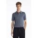 COS Men's Knitted Silk Polo Shirt - Blue - Blue