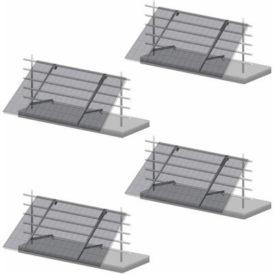 Zelsius - Universal Solarmodul Balkonhalterung Set für 4 Solarpanele, verstellbarer Winkel, Image