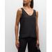 V-neck Silk Charmeuse Cami