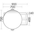 Burgbad Spiegelschrank Coco Melamin 700x900x160 Eiche Dekor Rost, SPRM090LF3950 SPRM090LF3950