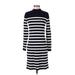 Banana Republic Casual Dress - Sweater Dress: Blue Stripes Dresses - Women's Size Small