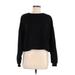 Zara Sweatshirt: Black Print Tops - Women's Size Medium