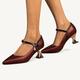 Femme Chaussures à Talons Chaussures de mariage Chaussures habillées Chaussures scintillantes Mariage Soirée Chaussures de demoiselle d'honneur Imitation Perle Talon de chaton Talon Cône Bout pointu