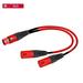 XLR Y-Splitter Cable 3Pin XLR Female to Dual 2 Male Color Y Cord Balanced Microphone Adaptor Patch Cable 0.3M-5M Red 2m