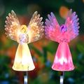 lumières d'ange solaires cadeaux de jardin en plein air pour la pendaison de crémaillère maman femmes lumière décorative à énergie solaire pour jardin cour patio cimetière décorations de tombe