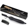 2 en 1 peigne chaud lisseur fers plats défrisage humide sec double usage brosse électrique chauffage peigne cheveux raides styler cheveux bigoudi