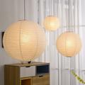 Lampe suspendue ronde en papier de riz blanc, lampes en papier, facile à assembler, luminaires 11,02 15,75 lampe suspendue au plafond 30 cm