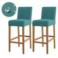 Lot de 2 housses de tabouret de bar hydrofuges bordeaux extensibles pour tabouret de bar, housse de tabouret de bar pour patio, extérieur, bar, mariage avec fond élastique