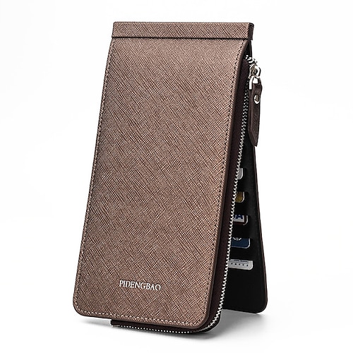 Portefeuille long pour femmes/hommes porte-cartes à zip pochette slim portefeuille à monnaie et cartes de crédit sac et étui à cartes de crédit