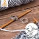 2 paquets d'anneaux de boucle de crochet à tricoter pour les doigts, anneau de tension de crochet réglable, supports de doigts de guide de fil ouvert en métal, dés à tricoter pour crochet