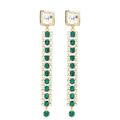 Femme Boucle d'Oreille Créoles Franges Précieux Elégant Mode Imitation de diamant Des boucles d'oreilles Bijoux Vert clair Pour Mariage Soirée 1 paire