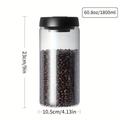 Pot sous vide en verre pour grains de café et rangement dans la cuisine – Capacité 500 ml/900 ml/1200 ml/1800 ml – Transparent et durable – Parfait pour préserver la fraîcheur et l'arôme.