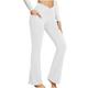 Femme Pantalon Polyester Plein Noir Blanche Casual Quotidien Taille haute Toute la longueur Usage quotidien Sortie Printemps Automne