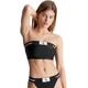 Calvin Klein Damen Bikini Oberteil Longline Bandeau Trägerlos, Schwarz (Pvh Black), M