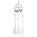 Jikolililili Wind Chimes with Pearls 21.65 inch Large Wind Bells Hanging Decor for Outdoor Feather Protective Dreamcatcher Home Decoration for Patio Porch Garden Backyard