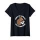 Damen Capybara Kinder Schule Lustiger Spruch T-Shirt mit V-Ausschnitt