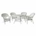 Jeco 5 Piece Wicker Patio Dining Set