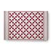 Simply Daisy 3 x 5 Red Cross and Squares Indoor/outdoor Rug