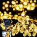 SOWAZ Solar Flower Strings Lights Solar Fairy Lights 23 Feet 50 LED Cherry Blossoms String Lights for Outdoor Home Lawn Wedding Patio Party and Holiday Decorations-Warm white