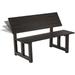 YZboomLife Aluminum Outdoor Patio Bench Black 59.1 x 14.2X 15.7 inches Light Weight High(11.7lbs) Load-Bearing(330.7lbs) Outdoor Bench for Park Garden Patio and Lounge